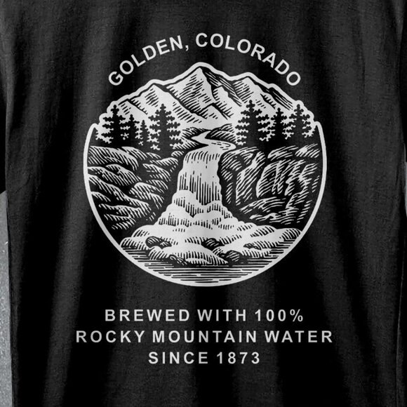 Nature Retro Mountain Golden Colorado Hiking Adventure Scenic Art T-Shirt 159 - Picture 2 of 5